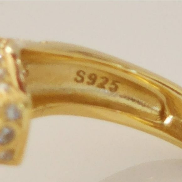925S Genuine 10 mm Freshwater Pearl Adjustable Gold Ring With Leopard Design - Picture 6 of 16